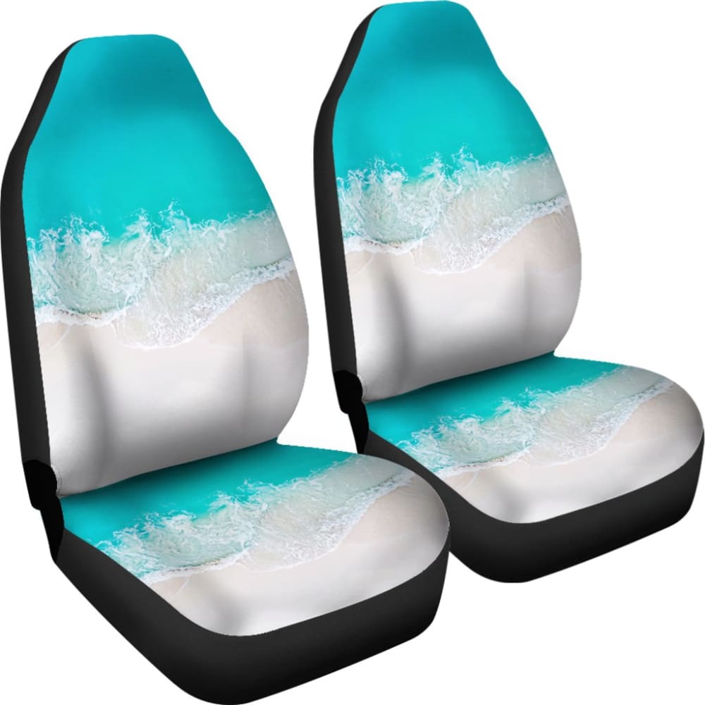 Beautiful Beach Car Seat Covers With Sand And Waves 211305 - YourCarButBetter