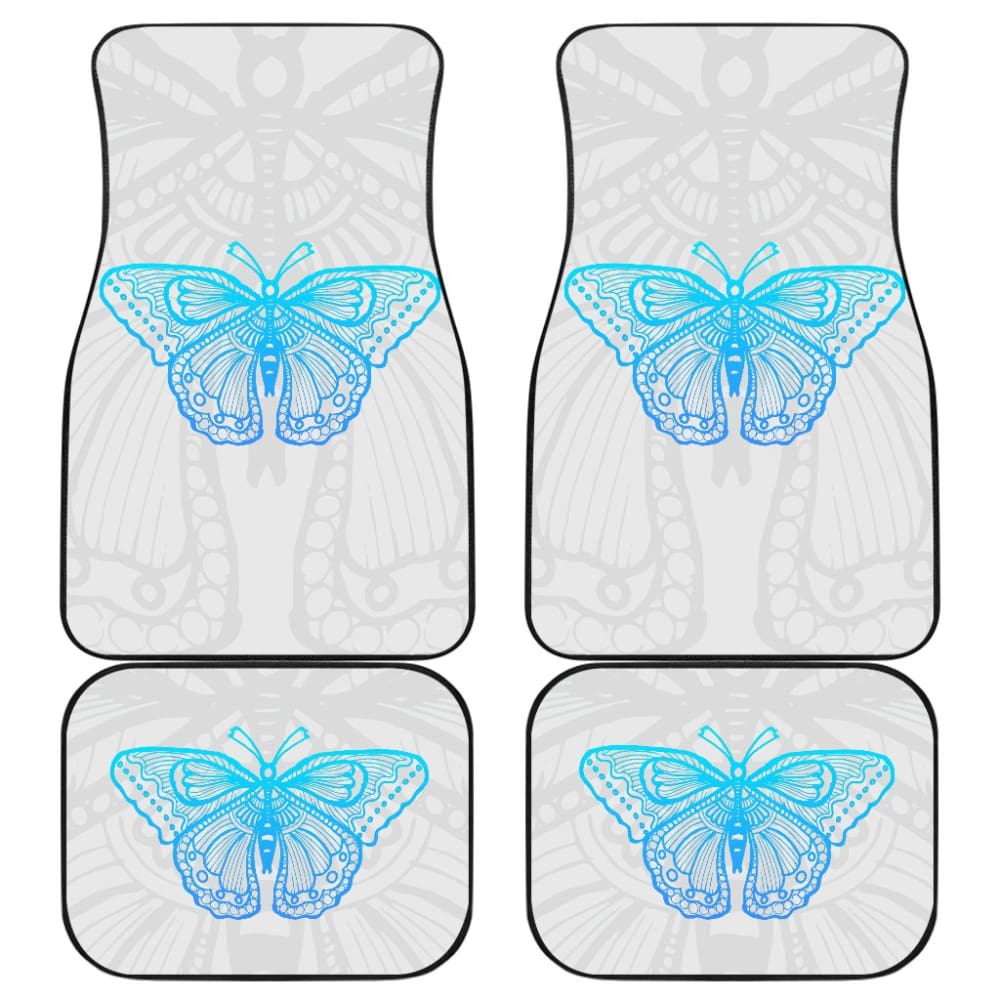 Beautiful Butterfly Blue Custom Car Floor Mats 212203 - YourCarButBetter