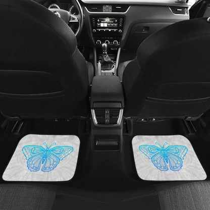 Beautiful Butterfly Blue Custom Car Floor Mats 212203 - YourCarButBetter