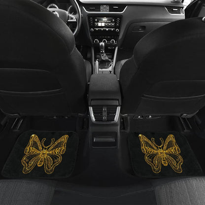 Beautiful Butterfly Gold Custom Car Floor Mats 212203 - YourCarButBetter