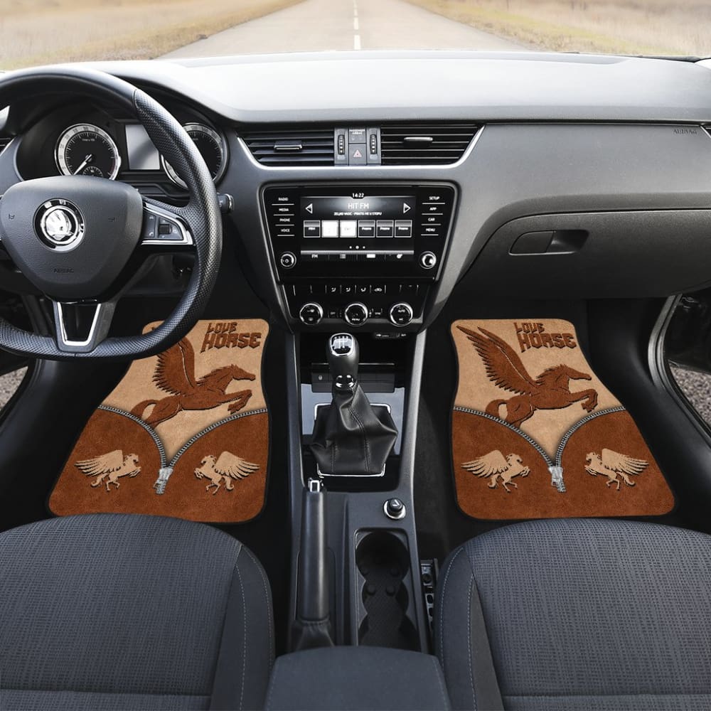 Beautiful Chocolate Horse Print Decor Car Floor Mats 211203