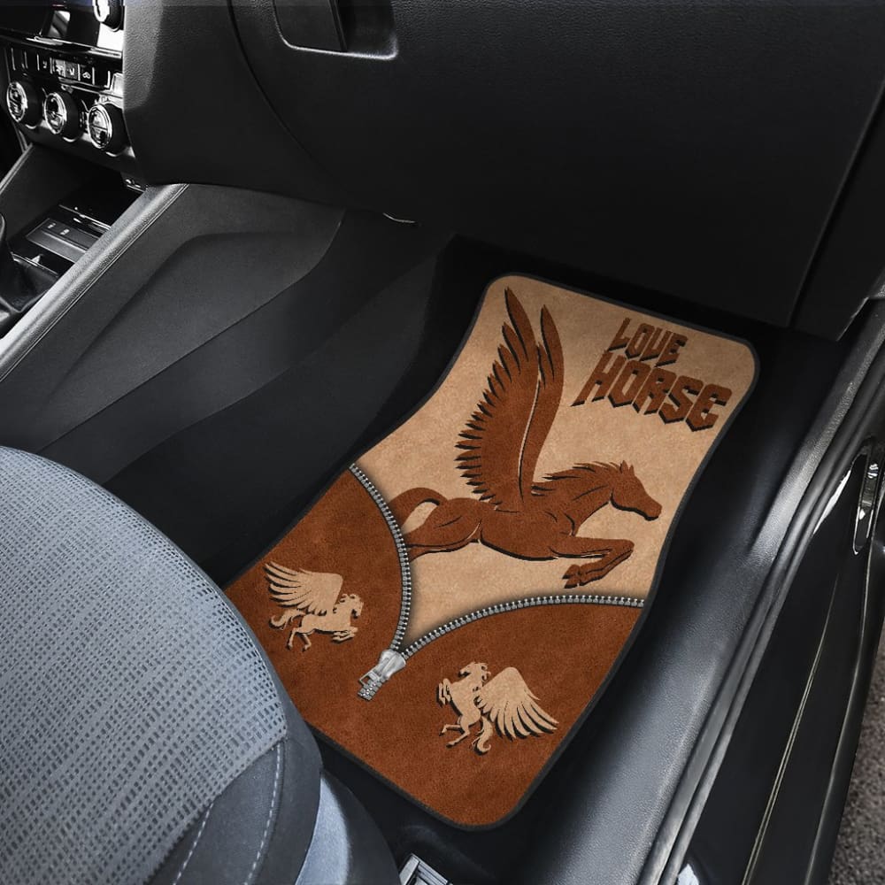 Beautiful Chocolate Horse Print Decor Car Floor Mats 211203