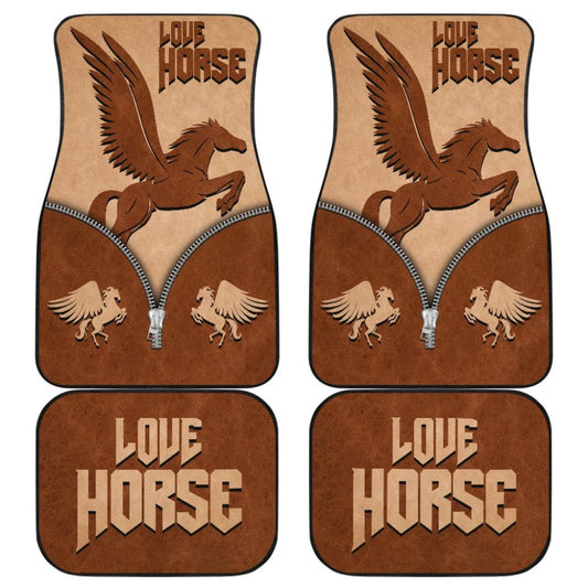Beautiful Chocolate Horse Print Decor Car Floor Mats 211203
