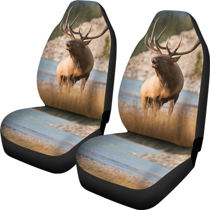 Beautiful Elk on River Car Seat Cover 210502 - YourCarButBetter