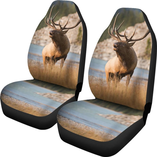 Beautiful Elk on River Car Seat Cover 210502 - YourCarButBetter