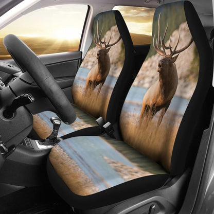 Beautiful Elk on River Car Seat Cover 210502 - YourCarButBetter