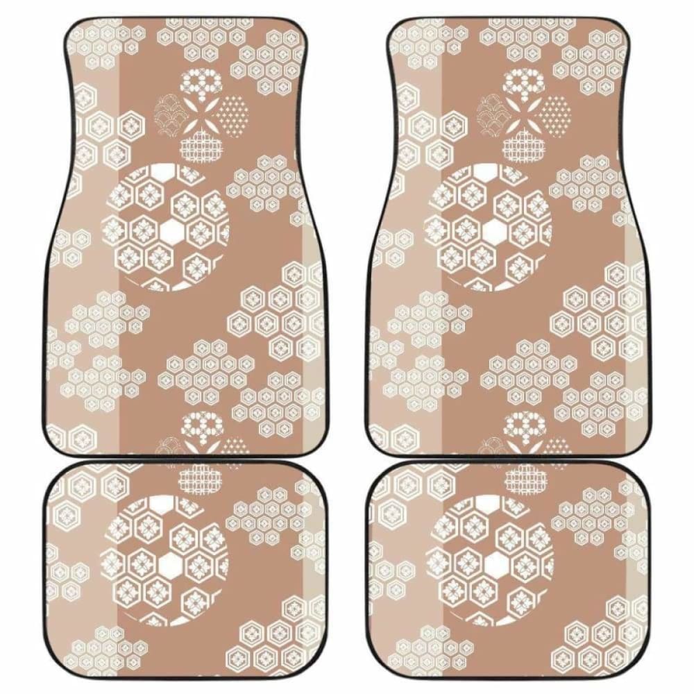 Beautiful Hexagon Japanese Pattern Front And Back Car Mats 094201 - YourCarButBetter