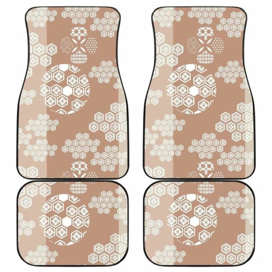 Beautiful Hexagon Japanese Pattern Front And Back Car Mats 094201 - YourCarButBetter