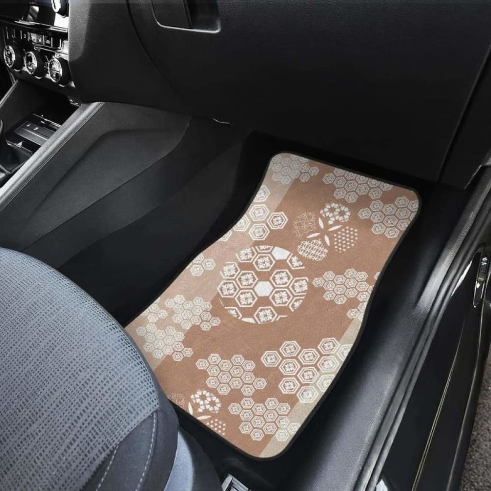 Beautiful Hexagon Japanese Pattern Front And Back Car Mats 094201 - YourCarButBetter