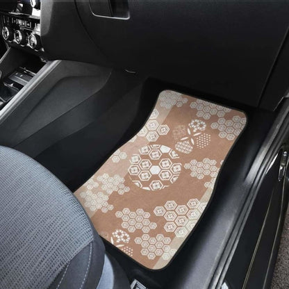 Beautiful Hexagon Japanese Pattern Front And Back Car Mats 094201 - YourCarButBetter