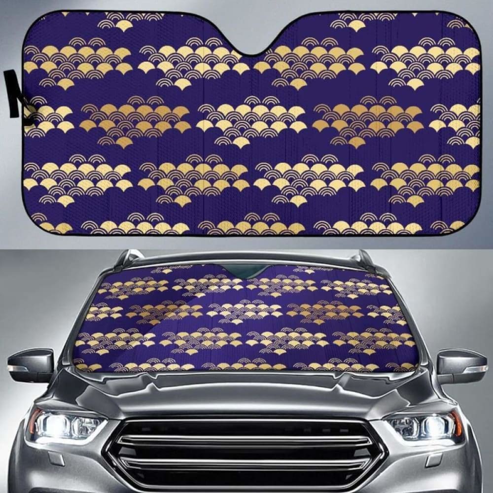 Beautiful Japanese Fan Pattern Car Auto Sun Shades 094201 - YourCarButBetter