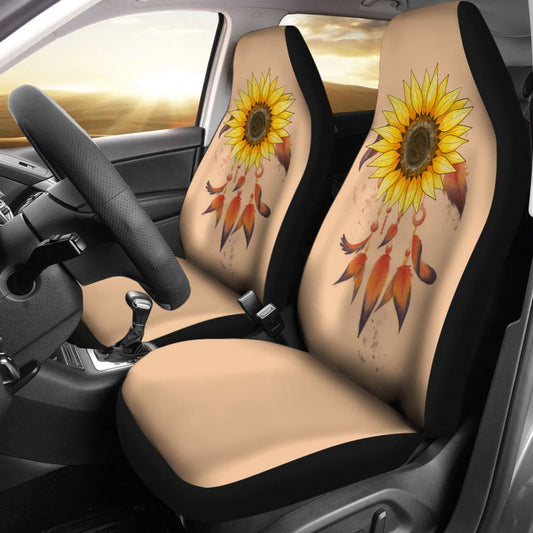 Beautiful Sunflowers Dreamcatcher Car Seat Covers 212503 - YourCarButBetter