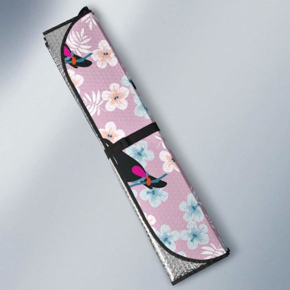 Beautiful Toucan Flower Leaves Car Auto Sun Shades 182102 - YourCarButBetter