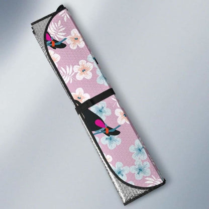 Beautiful Toucan Flower Leaves Car Auto Sun Shades 182102 - YourCarButBetter