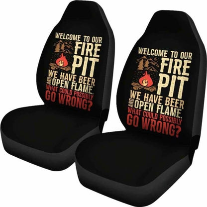 Beer And Open Flame Car Seat Covers 181703 - YourCarButBetter