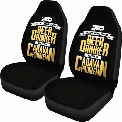 Beer Caravan Problem Car Seat Covers 195016 - YourCarButBetter