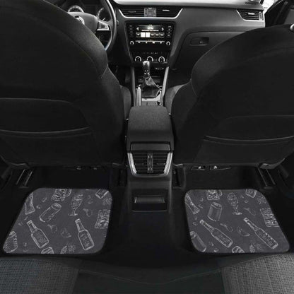 Beer Hand Drawn Pattern Front And Back Car Mats 195016 - YourCarButBetter