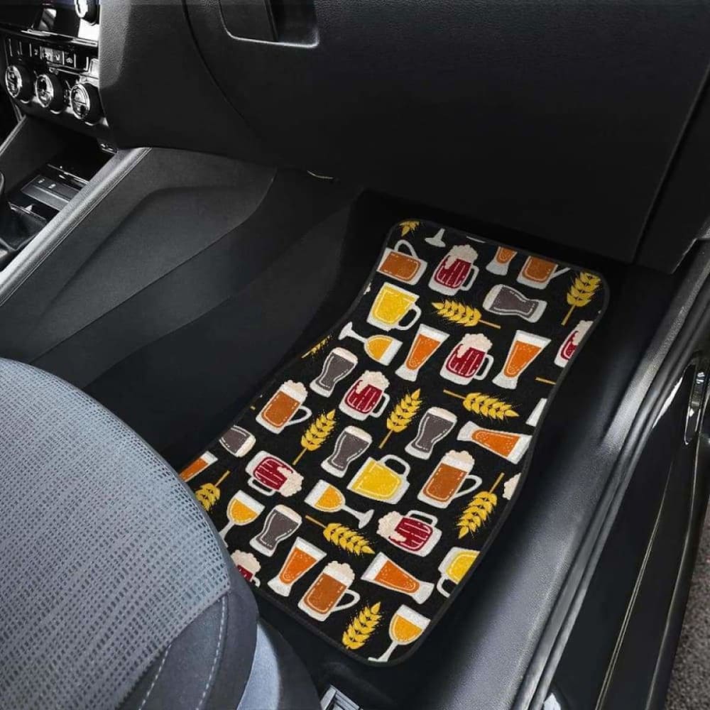 Beer Type Pattern Front And Back Car Mats 195016 - YourCarButBetter