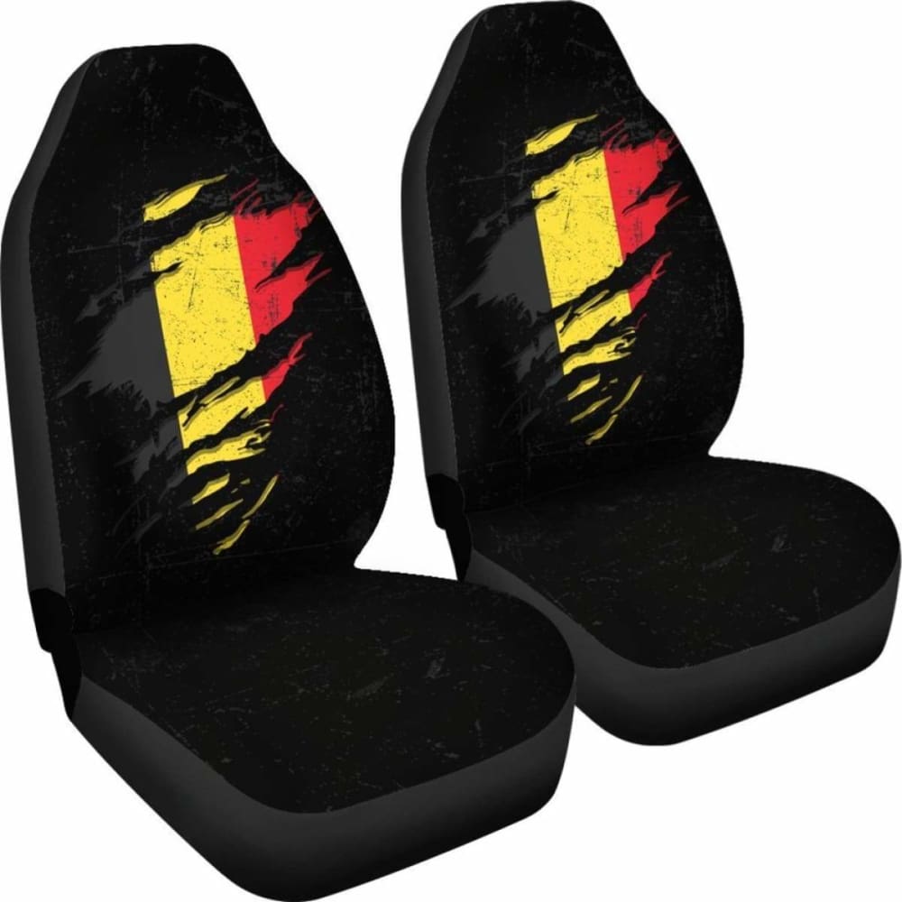 Belgium In Me Car Seat Covers - Special Grunge Style (Set Of Two) 232125 - YourCarButBetter