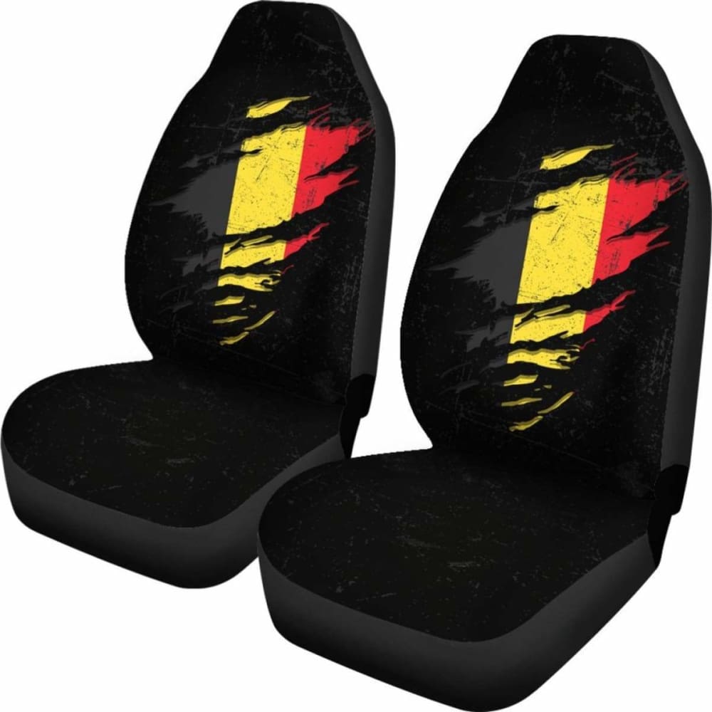 Belgium In Me Car Seat Covers - Special Grunge Style (Set Of Two) 232125 - YourCarButBetter