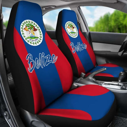 Belize Car Seat Covers - Belizean Flag 4 221205 - YourCarButBetter