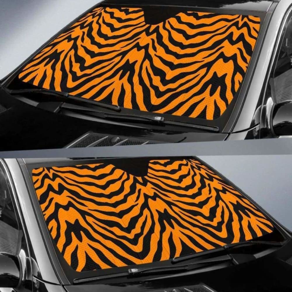 Bengal Tigers Skin Print Pattern Car Auto Sun Shades 172609 - YourCarButBetter