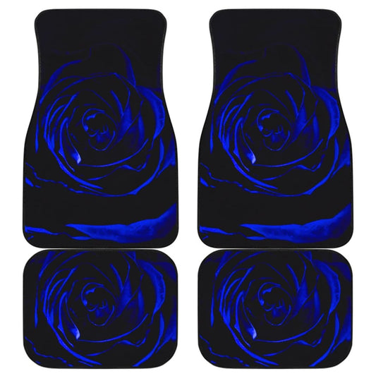 Best Gift Ideas Blue Rose Bush Floral Lovers Car Floor Mats 211101 - YourCarButBetter