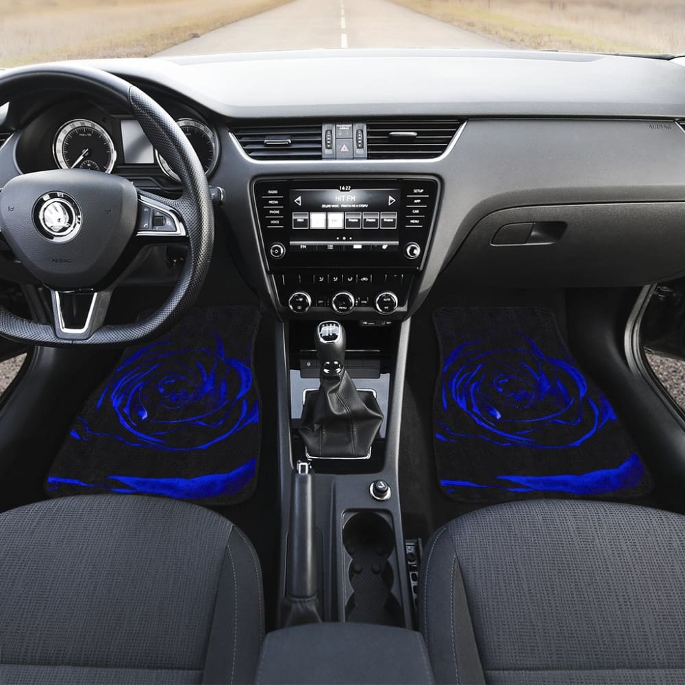 Best Gift Ideas Blue Rose Bush Floral Lovers Car Floor Mats 211101 - YourCarButBetter