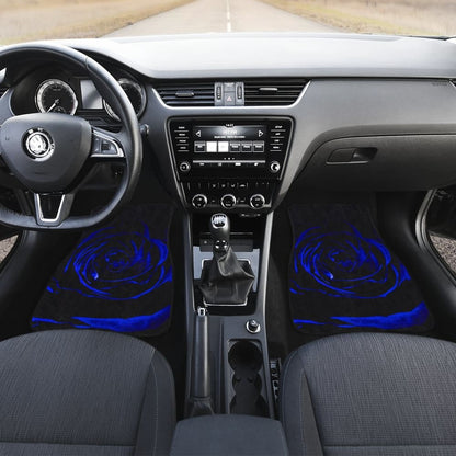 Best Gift Ideas Blue Rose Bush Floral Lovers Car Floor Mats 211101 - YourCarButBetter