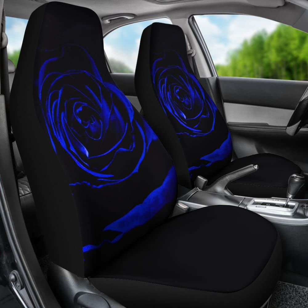 Best Gift Ideas Blue Rose Bush Floral Lovers Car Seat Covers 211101 - YourCarButBetter