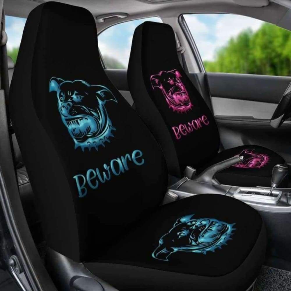 Beware of Pitbull Car Seat Covers 113510
