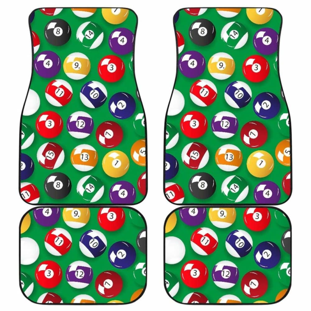 Billiard Ball Pattern Print Design 02 Front And Back Car Mats 153908 - YourCarButBetter