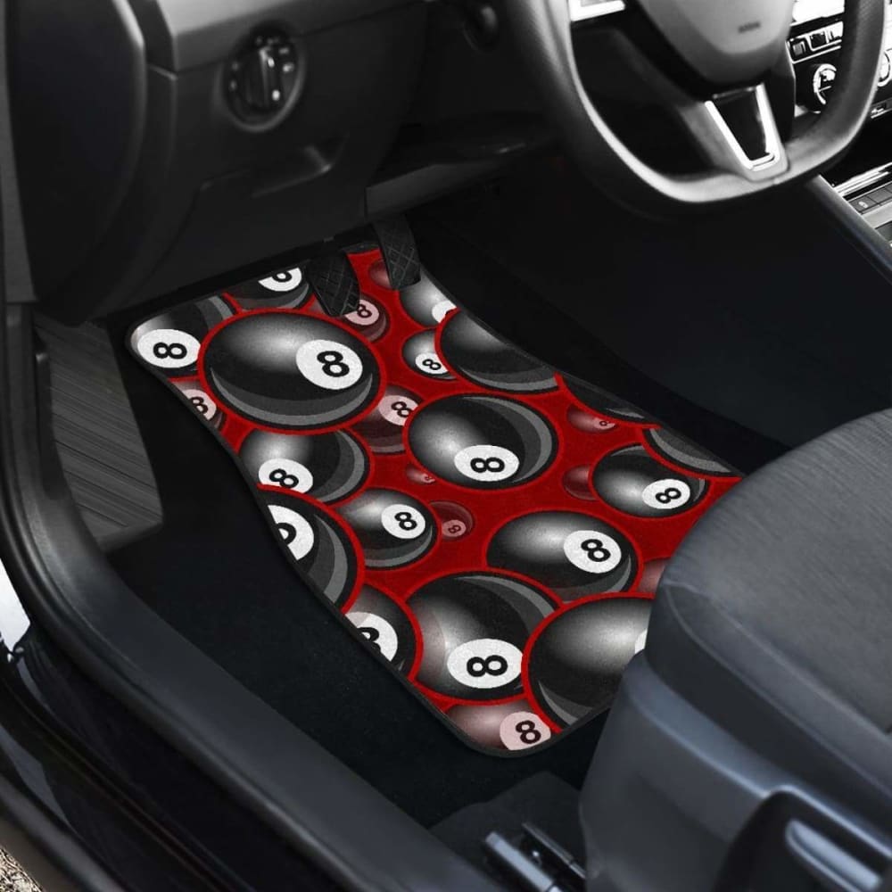 Billiard Ball Pattern Print Design 05 Front And Back Car Mats 153908 - YourCarButBetter