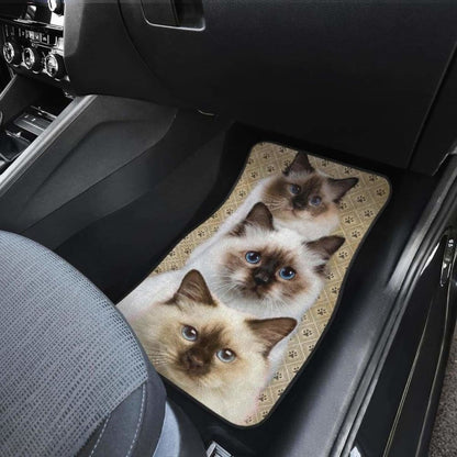 Birman Cat Car Floor Mats Funny For Birman Cat Lovers 112428 - YourCarButBetter