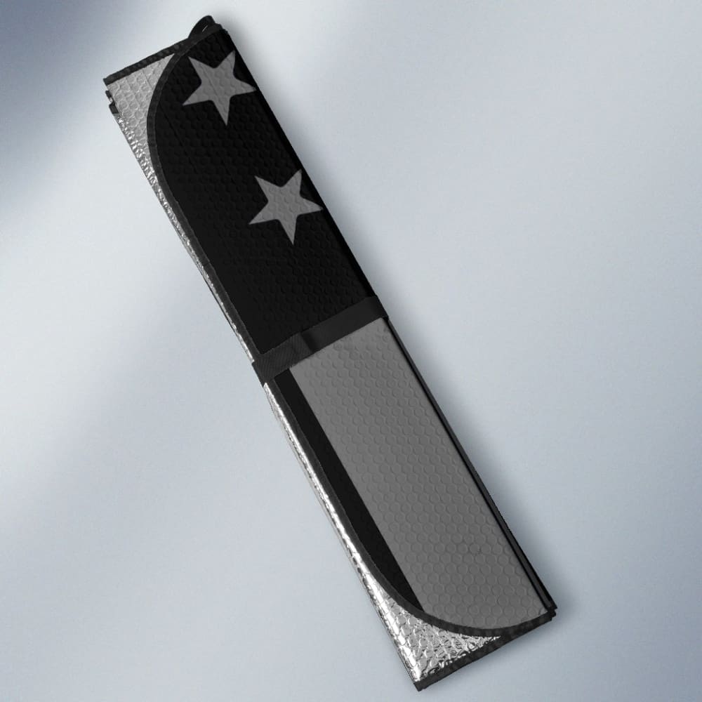 Black American Flag US Coast Guard Car Auto Sun Shades 210701 - YourCarButBetter