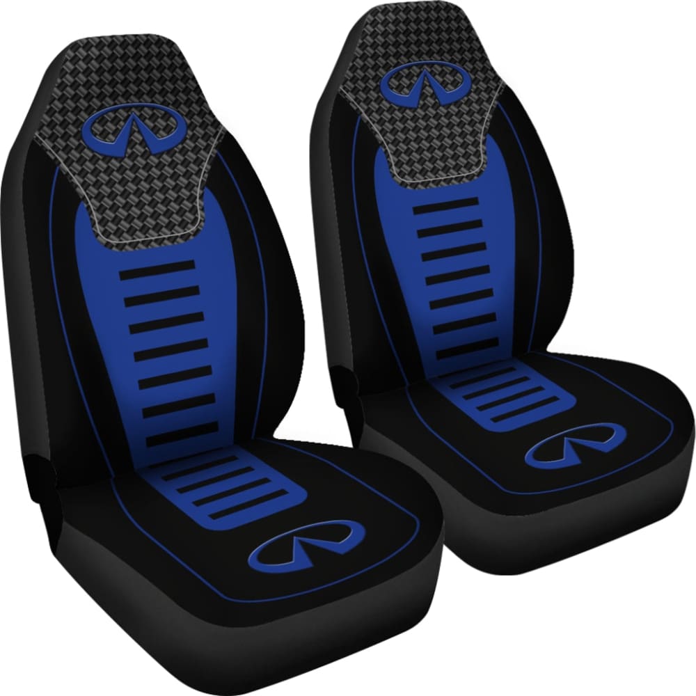 Black And Blue Infiniti Car Seat Covers Custom 1 210801 - YourCarButBetter
