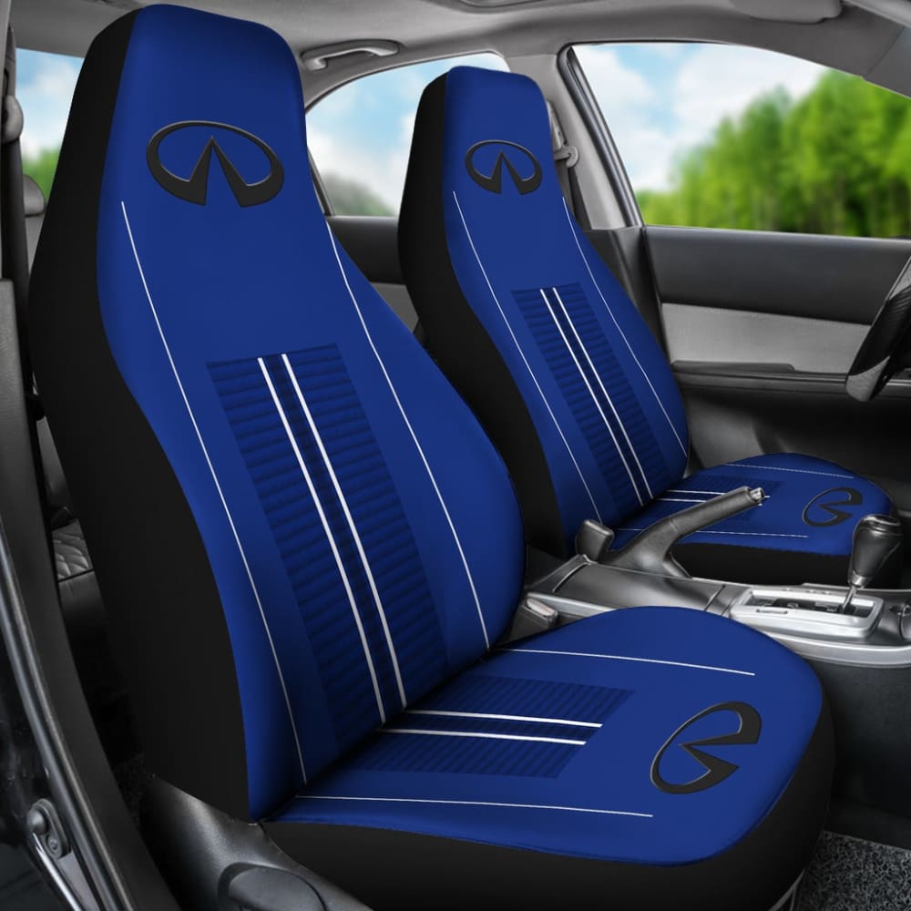 Black And Blue Infiniti Car Seat Covers Custom 2 210801 - YourCarButBetter