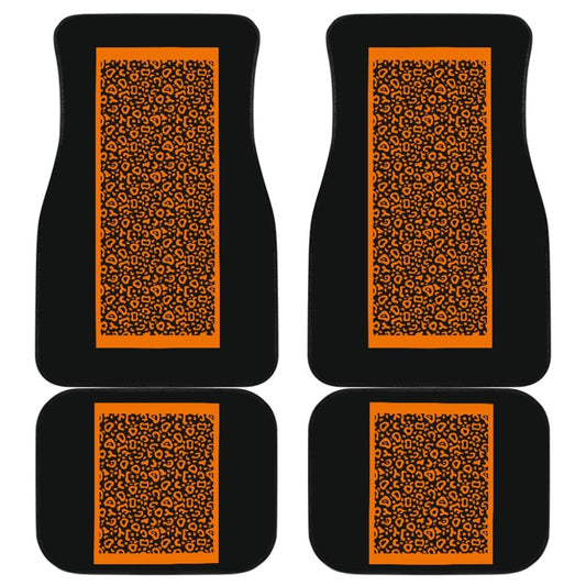 Black And Brown Leopard Skin Print Car Floor Mats 211504 - YourCarButBetter