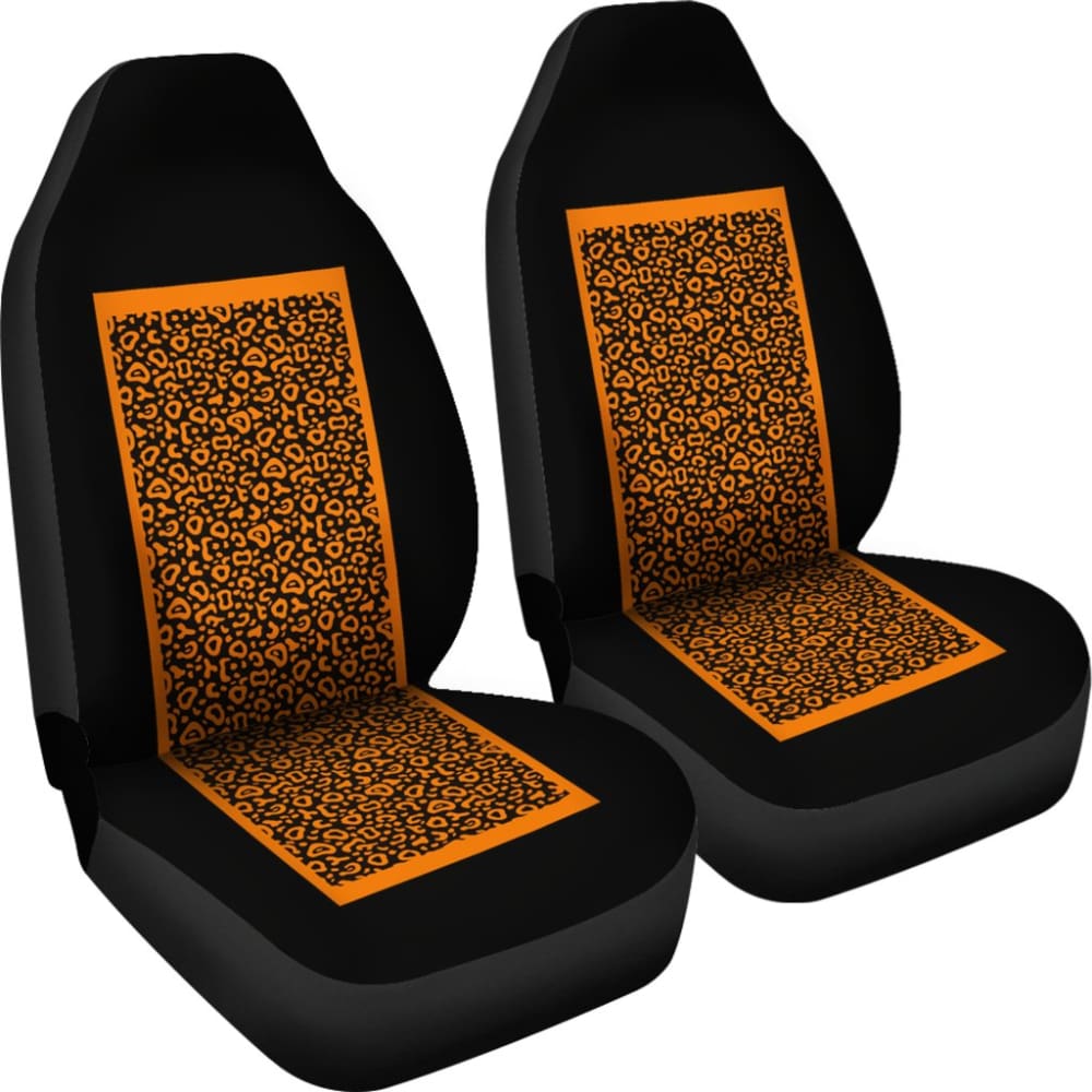 Black And Brown Leopard Skin Print Car Seat Covers 211504 - YourCarButBetter