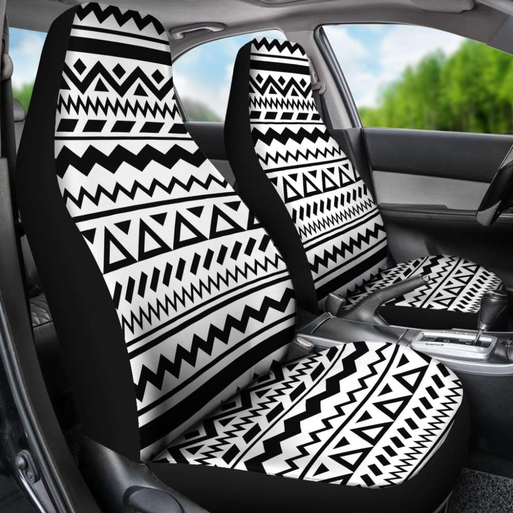 Black And White Aztec Design Car Seat Covers 174510 - YourCarButBetter