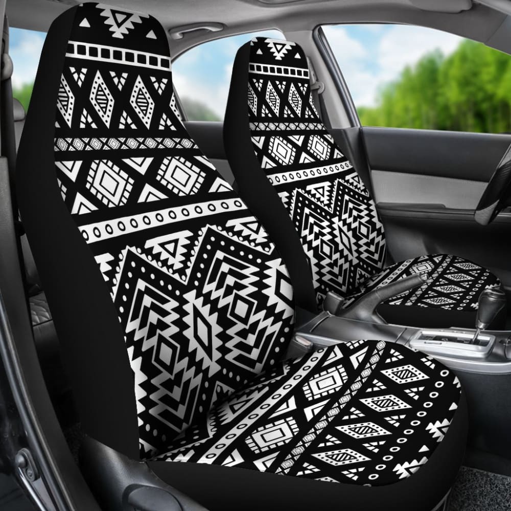 Black And White Aztec Design Car Seat Covers 174510 - YourCarButBetter