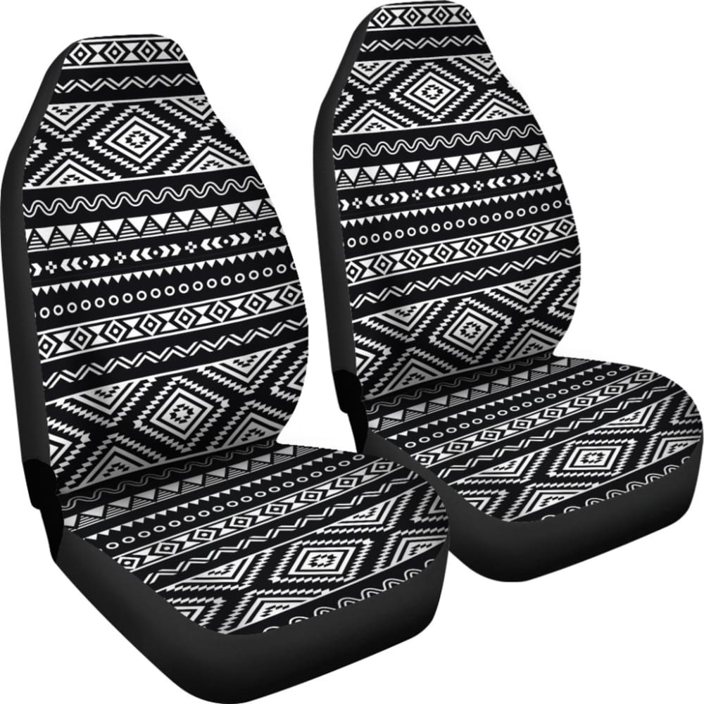 Black And White Car Seat Covers Aztec Design 174510 - YourCarButBetter