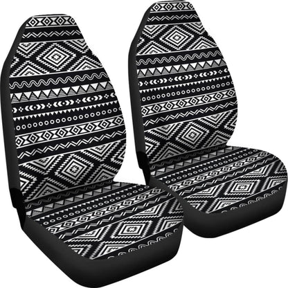 Black And White Car Seat Covers Aztec Design 174510 - YourCarButBetter