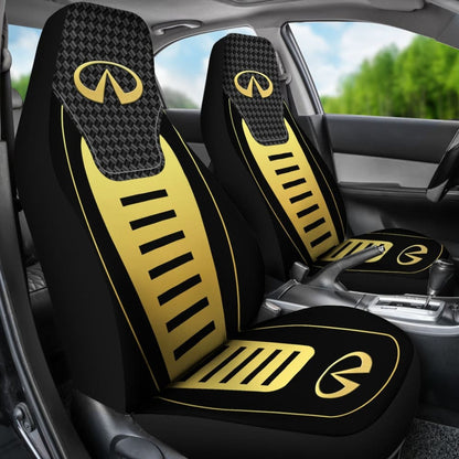 Black And Yellow Infiniti Car Seat Covers Custom 1 210801 - YourCarButBetter
