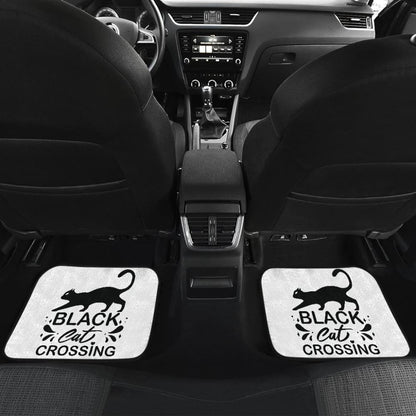 Black Cat Crossing Halloween Gift Car Floor Mats 211110 - YourCarButBetter