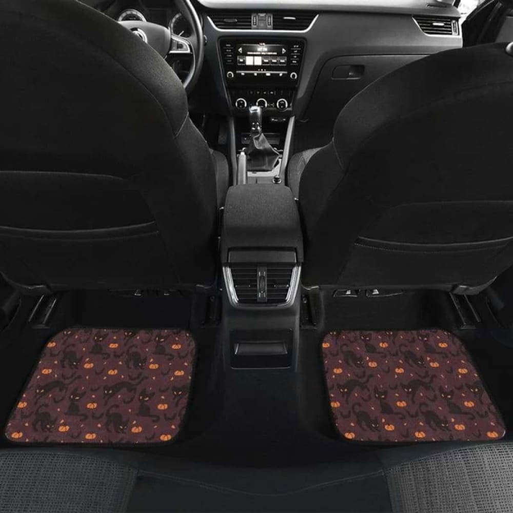 Black Cats Halloween Car Floor Mats 102802 - YourCarButBetter