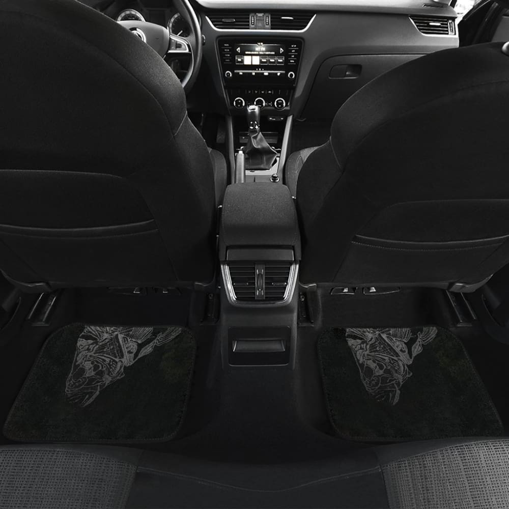 Black Crappie Bones And Skin Pattern Fishing Car Floor Mats 182417 - YourCarButBetter