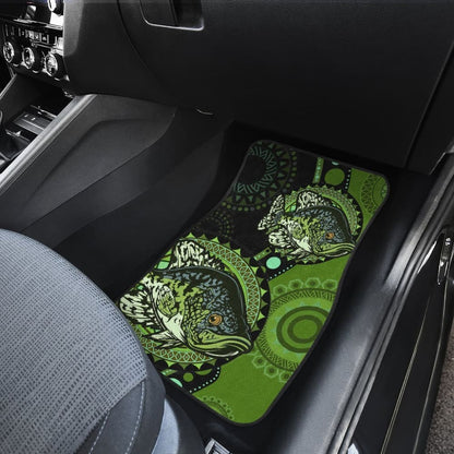Black Crappie Ethnic Pattern Fishing Car Floor Mats 182417 - YourCarButBetter