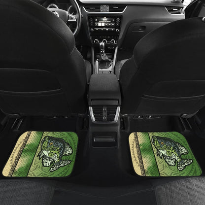 Black Crappie Fish Scale Pattern Fishing Car Floor Mats 182417 - YourCarButBetter