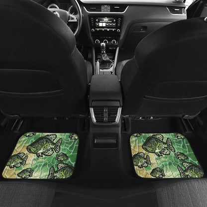 Black Crappie Fish Skin Pattern Fishing Car Floor Mats 182417 - YourCarButBetter